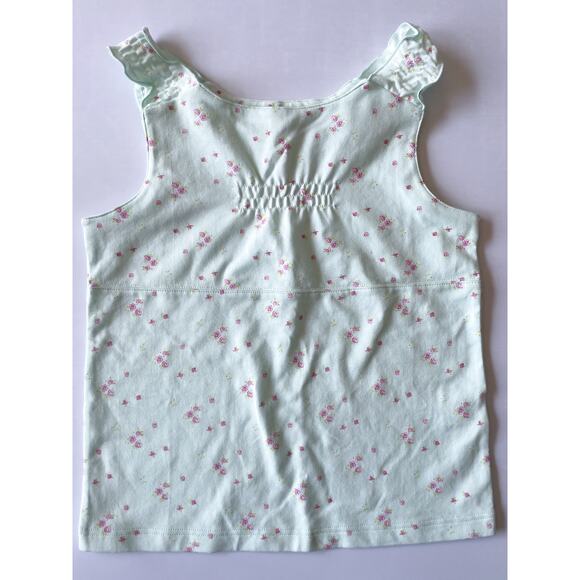 NWT Girl’s Jacadi Light Green Floral Cotton Tank Top Size 10 - Picture 1 of 4
